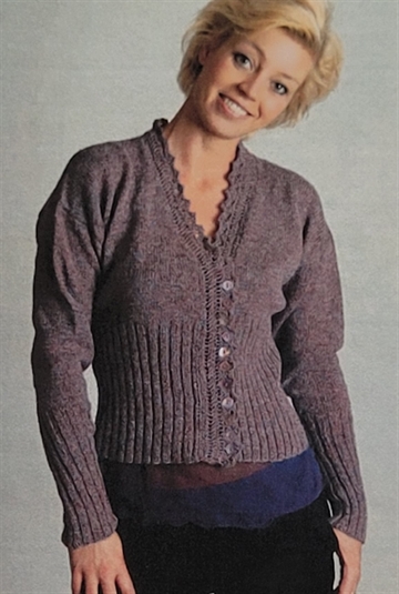 Romantisk Cardigan - Bio Shetland